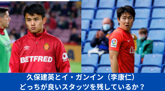 【成績比較】久保建英とイ・ガンイン（李康仁）はどっちが良いスタッツか？どっちが強い選手か、韓国や海外の反応も紹介